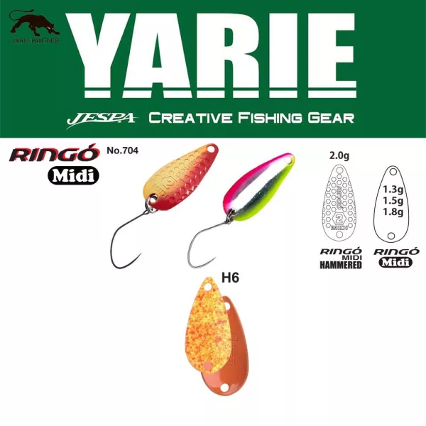 Yarie 704 Ringo Midi 1,8gr H6 Daidai Squash Löffelblinker