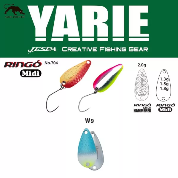 Yarie 704 Ringo Midi 1,8gr W9 Blues Löffel-Wobbler