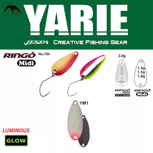 Yarie 704 Ringo Midi 1,8gr YM1 Fruit Peach Löffel-Wobbler