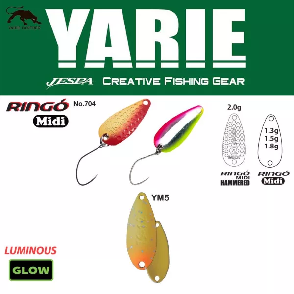 Yarie 704 Ringo Midi 1,8gr YM5 Fruchtmandarine Löffelblinker