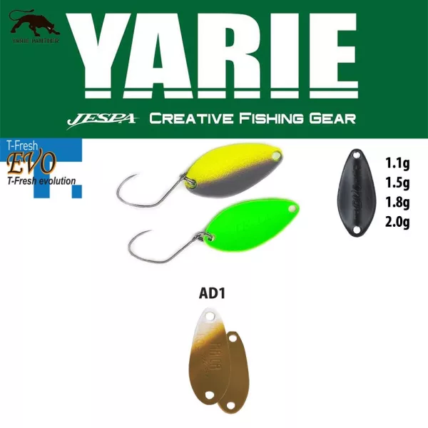 Yarie 710T T-Fresh Evo 1,1gr AD1 Kaschyan Löffelblinker