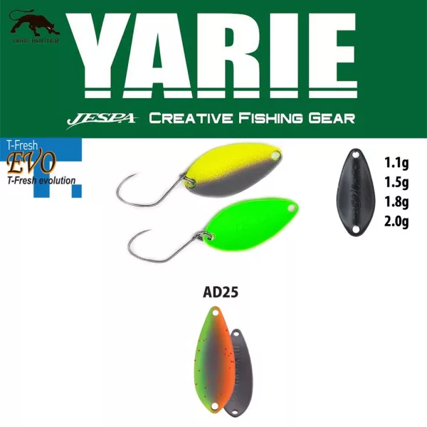 Yarie 710T T-Fresh Evo 1,5gr AD25 Vegetable Löffelblinker