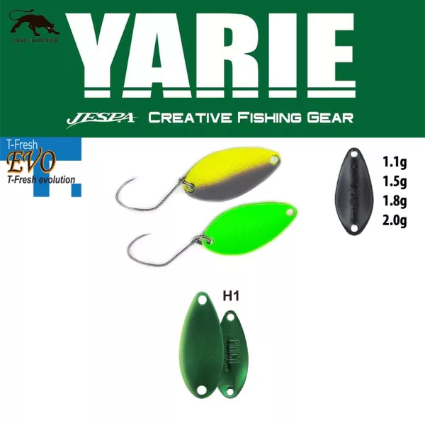 Yarie 710T T-Fresh Evo 1,5gr H1 Green Metallic Löffelblinker