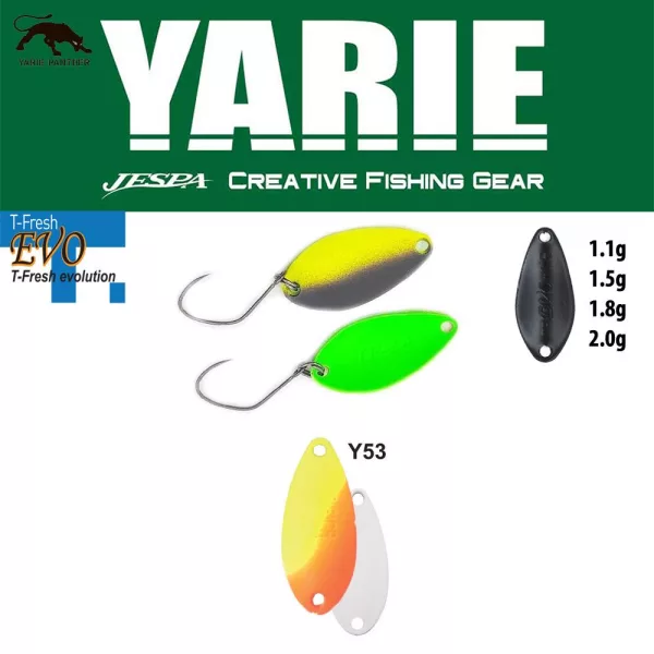 Yarie 710T T-Fresh Evo 1,5gr Y53 Lemon/Orange Löffelblinker