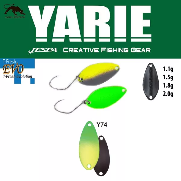 Yarie 710T T-Fresh Evo 1,5gr Y74 Green/Lemon Kanalblinker