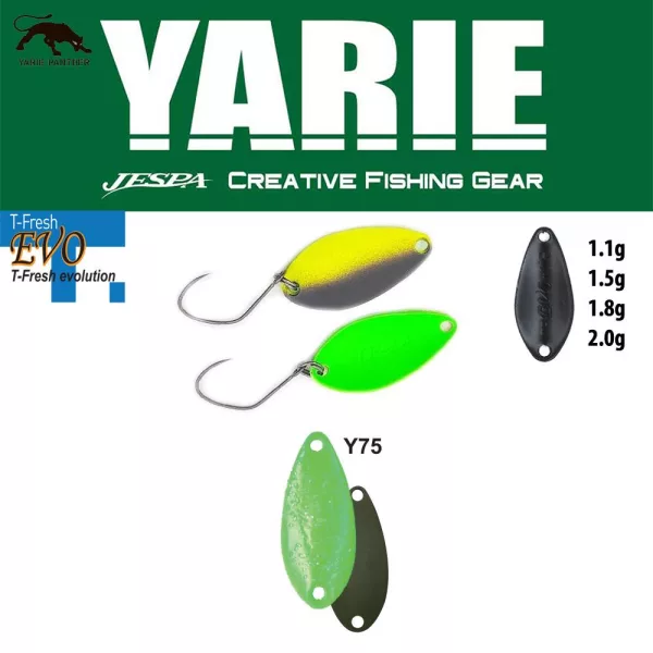 Yarie 710T T-Fresh Evo 1,5gr Y75 Green Hololume Löffelblinker