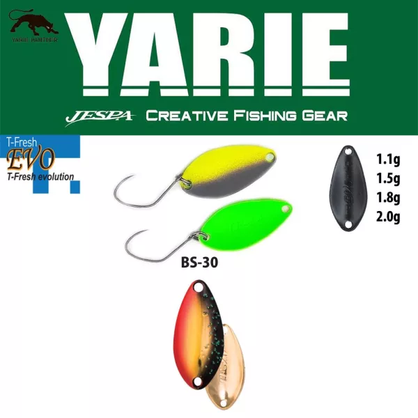 Yarie 710T T-Fresh Evo 1,8gr BS-30 Sunset Line Löffelblinker