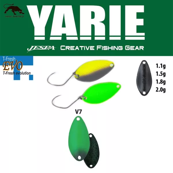 Yarie 710T T-Fresh Evo 2,0gr V7 Olive Mint Löffelblinker