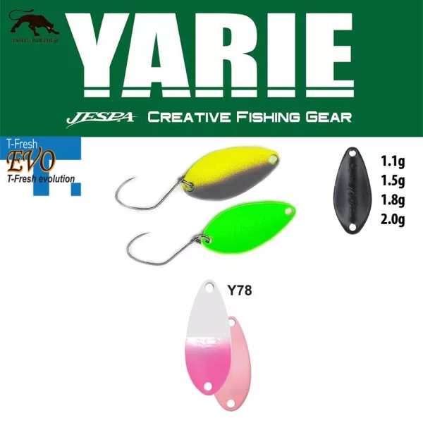 Yarie 710T T-Fresh Evo 2,0gr Y78 Shiropino Löffelblinker