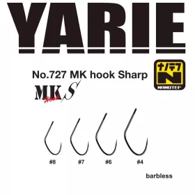   Yarie 727 MK Sharp 07 widerhakenloser Öhr-Einzel-Raubfischhaken 16 Stk.