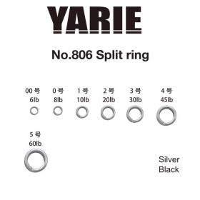 Yarie 806 Split Ring Silver 30lb 3 Schlüsselring 25 Stück