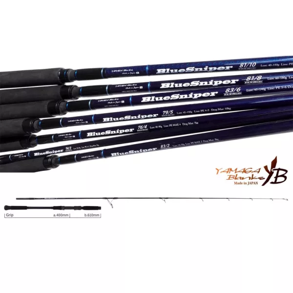 Yamaga Blanks Blue Sniper 74/3 RGD Mode 2,26m 30-60gr Steckgriff Spinnrute