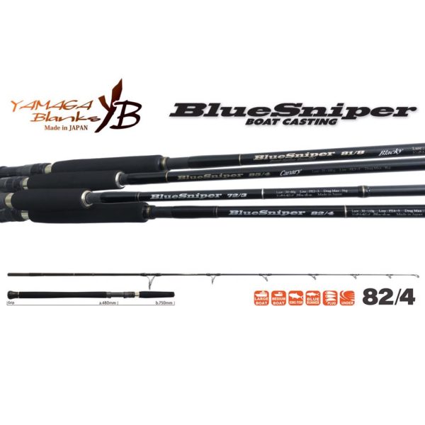 Yamaga Blanks Blue Sniper 82/4 2,52m 30-110gr 2-teilige Spinnrute