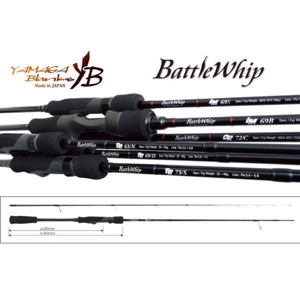 Yamaga Blanks Battle Whip TR 63/N 1,92m 30-60gr 2-teilige Spinnrute
