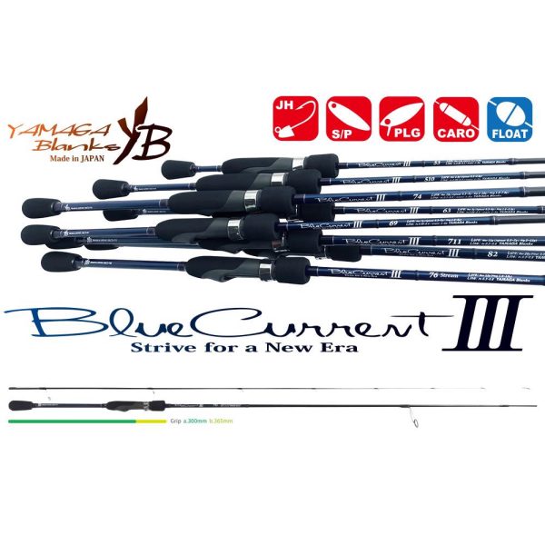 Yamaga Blanks Blue Current III 711 2,42m 2-11gr 2-teilige Spinnrute